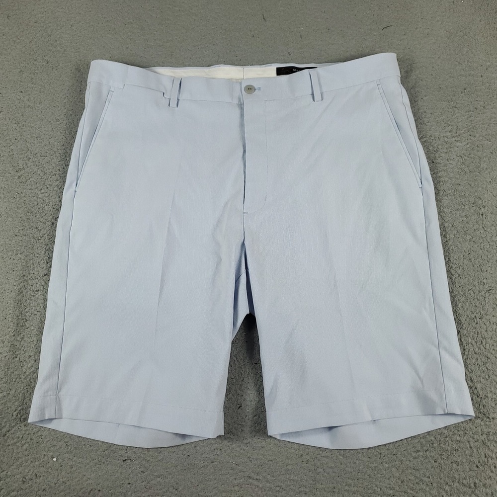Greg Norman Shorts Mens Size 38 Blue Golf Casual Flat Front Chino